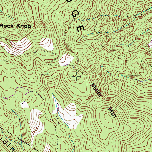 Topographic Map of Miller Mountain, NC