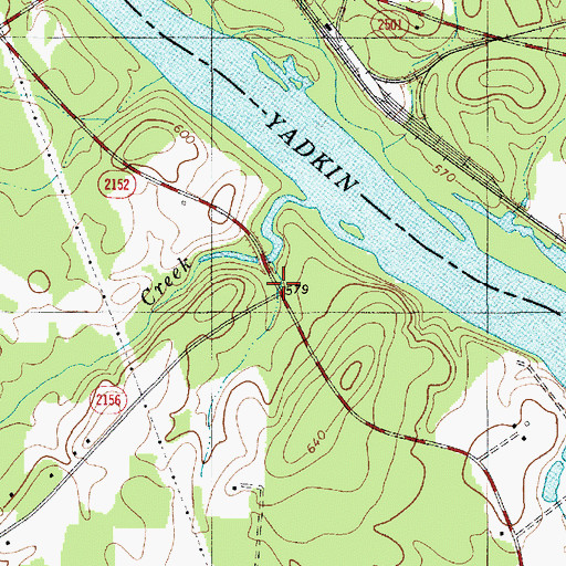 Topographic Map of Morgan Ford, NC