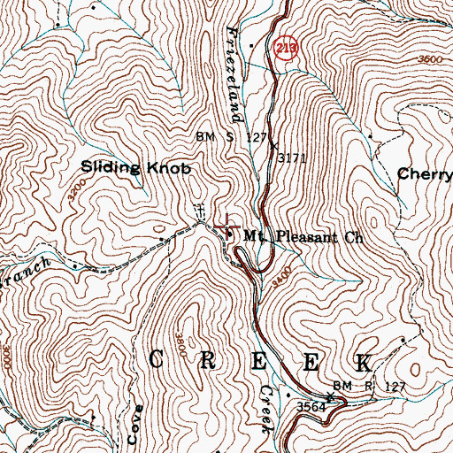 Topographic Map of Mount Pleasant Church, NC