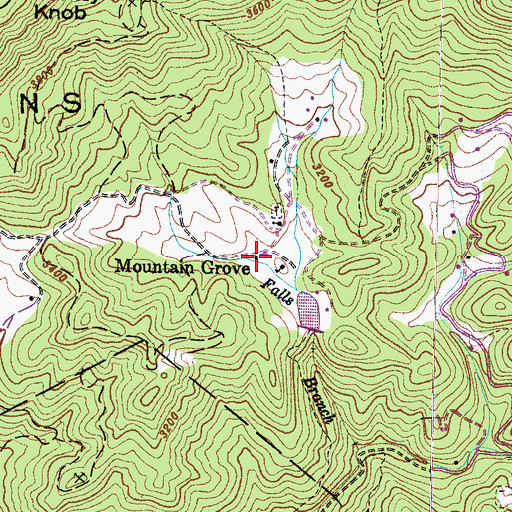 Topographic Map of Mountain Grove, NC