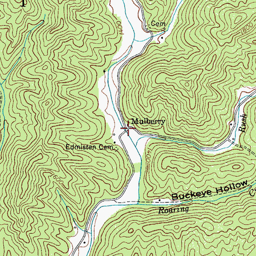 Topographic Map of Mulberry, NC