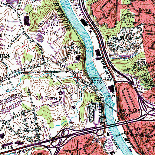 Topographic Map of Murphy Junction, NC