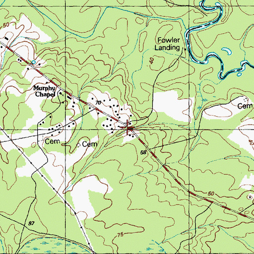 Topographic Map of Murphytown, NC