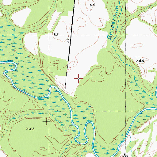 Topographic Map of Murrill Landing, NC