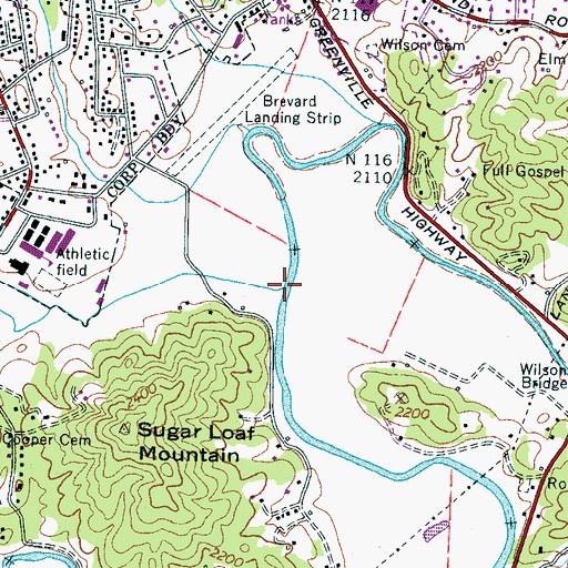 Topographic Map of Nicholson Creek, NC