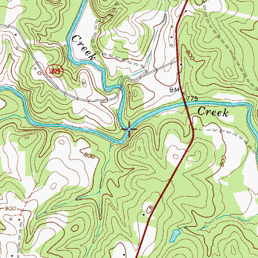 Topographic Map of North Little Hunting Creek, NC