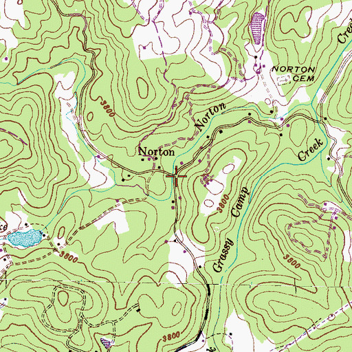 Topographic Map of Norton, NC