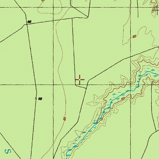 Topographic Map of Old Cumbee Place, NC