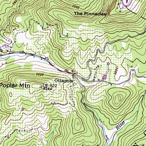 Topographic Map of Ottanola, NC