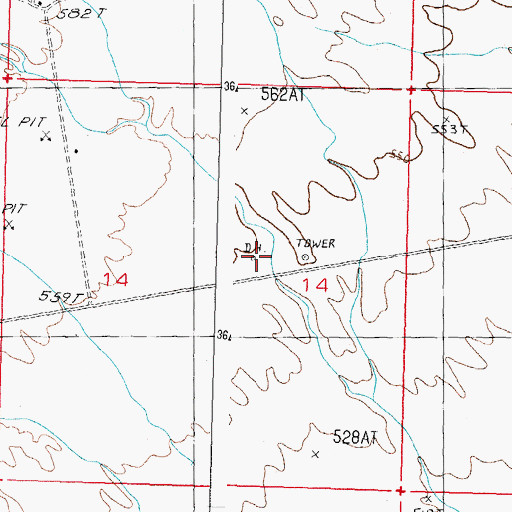 Topographic Map of Renner Well, AZ