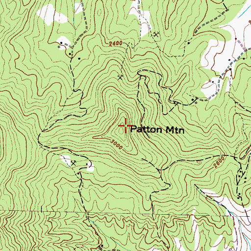 Topographic Map of Patton Mountain, NC