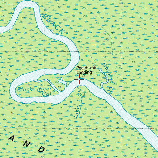 Topographic Map of Peachtree Landing, NC