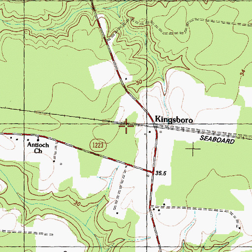 Topographic Map of Penelo, NC