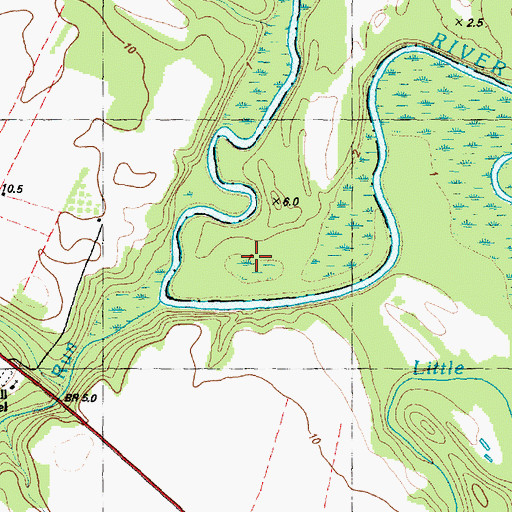 Topographic Map of Perry Landing, NC