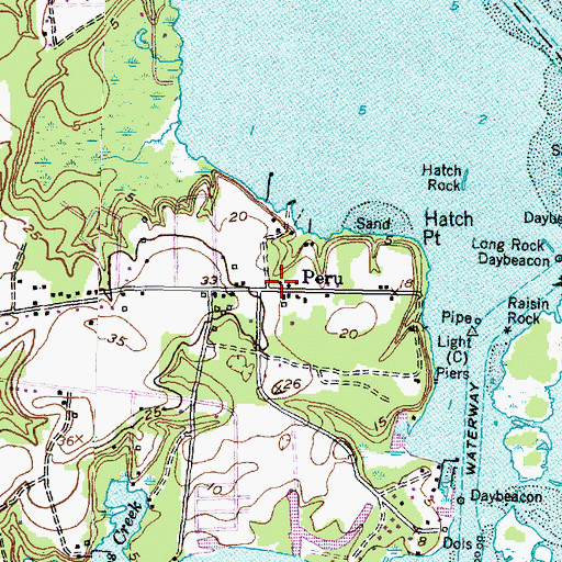 Topographic Map of Peru, NC