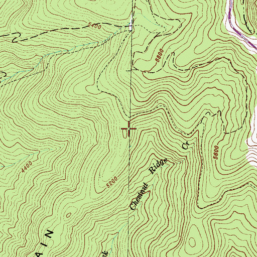 Topographic Map of Piney Mountain, NC