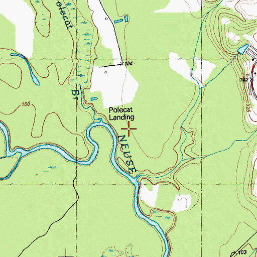 Topographic Map of Polecat Landing, NC