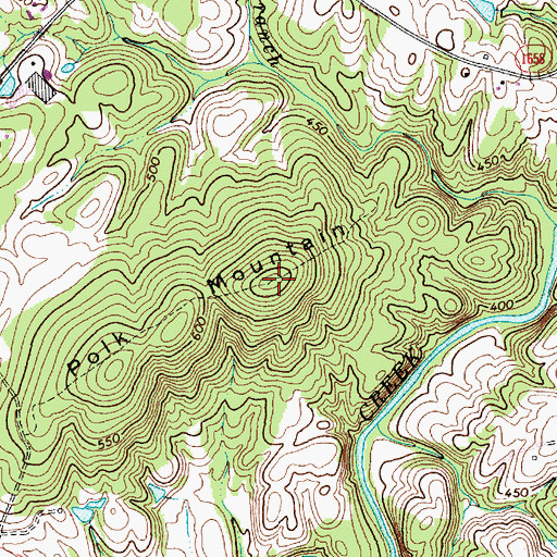 Topographic Map of Polk Mountain, NC