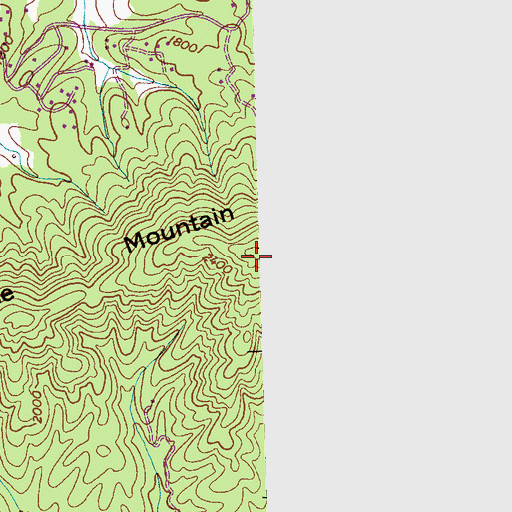 Topographic Map of Poorhouse Mountain, NC