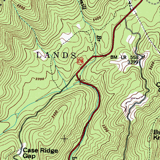Topographic Map of Poundingmill Branch, NC