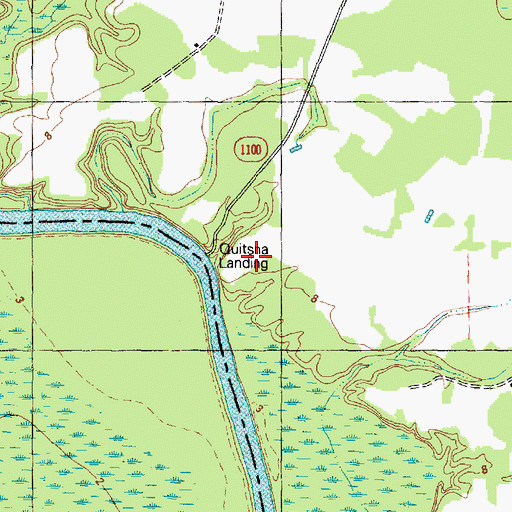 Topographic Map of Quitsna Landing, NC