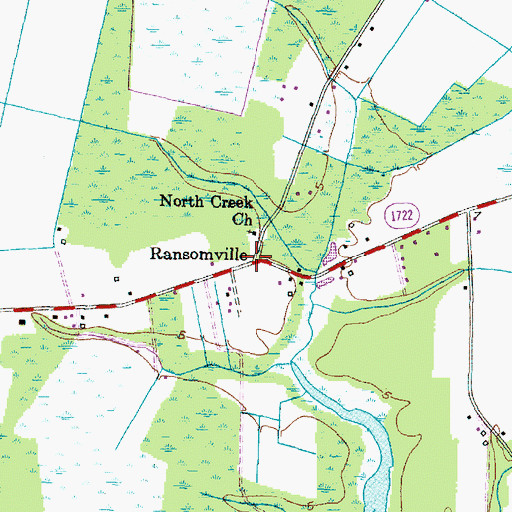Topographic Map of Ransomville, NC