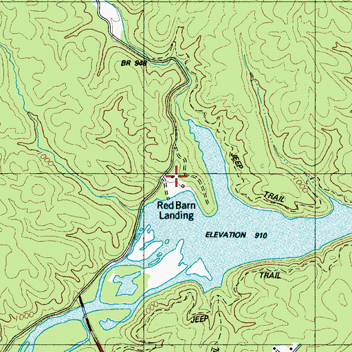 Topographic Map of Red Barn Landing, NC