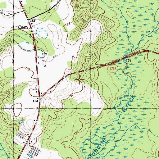 Topographic Map of Red Hill, NC