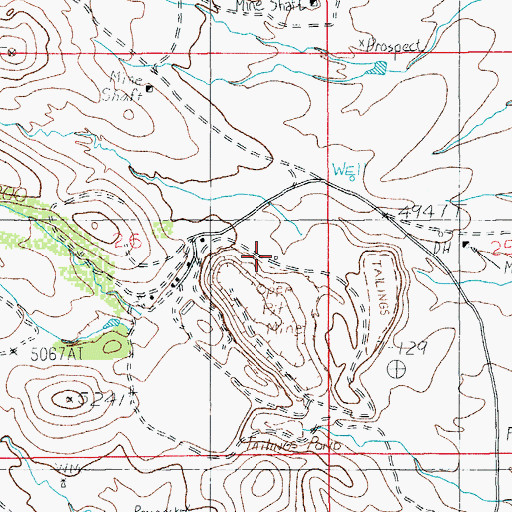 Topographic Map of Republic Mine, AZ