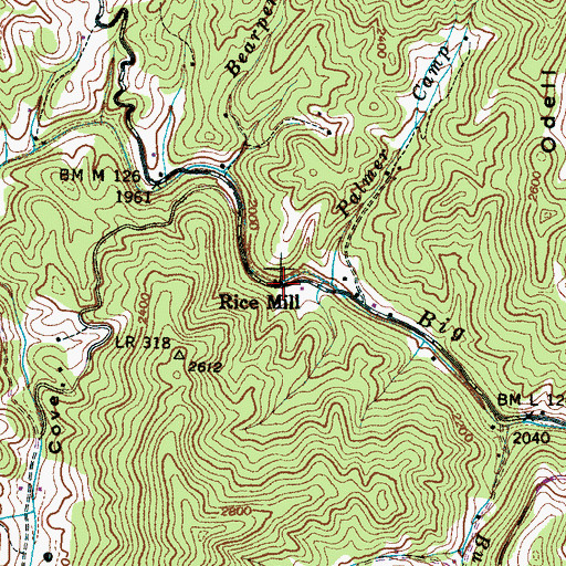 Topographic Map of Rice Mill, NC