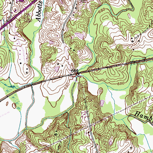 Topographic Map of Rich Fork, NC