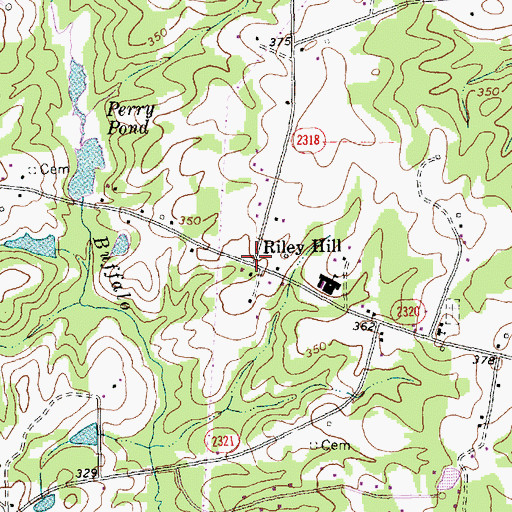 Topographic Map of Riley Hill, NC