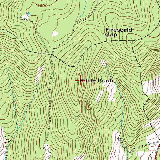 Topographic Map of Rittle Knob, NC