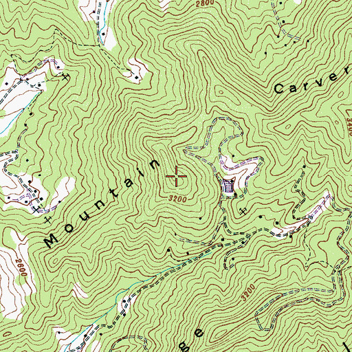 Topographic Map of Robertson Mountain, NC