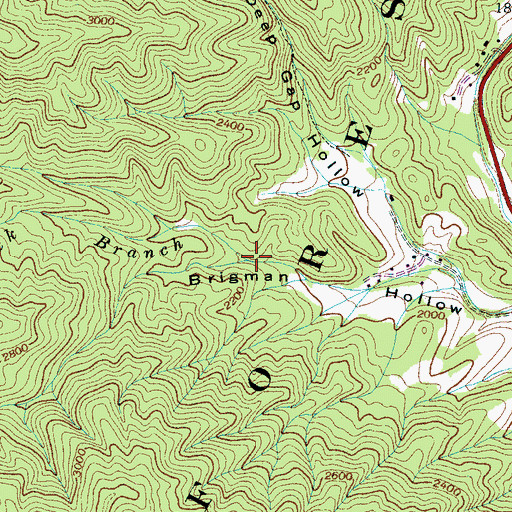 Topographic Map of Rock Branch, NC