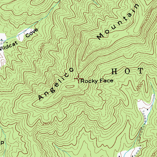 Topographic Map of Rocky Face, NC
