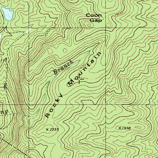 Topographic Map of Rocky Mountain, NC