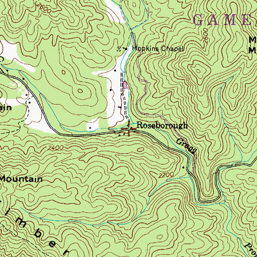 Topographic Map of Roseborough, NC