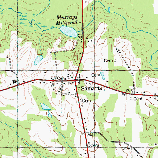Topographic Map of Samaria, NC