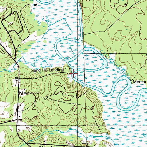 Topographic Map of Sand Hill Landing, NC