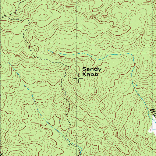 Topographic Map of Sandy Knob, NC