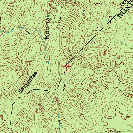 Topographic Map of Sassafras Mountain, NC