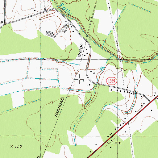 Topographic Map of Savage, NC