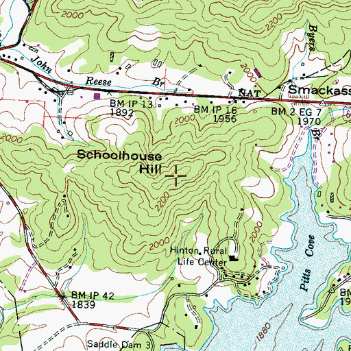 Topographic Map of Schoolhouse Hill, NC