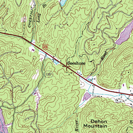 Topographic Map of Seeshore, NC