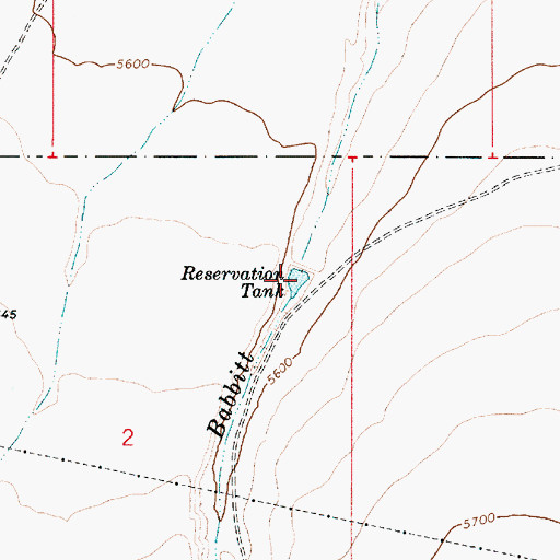 Topographic Map of Reservation Tank, AZ
