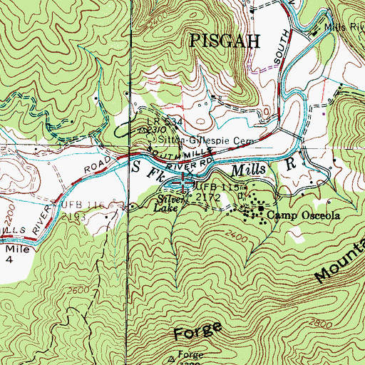 Topographic Map of Silver Lake, NC