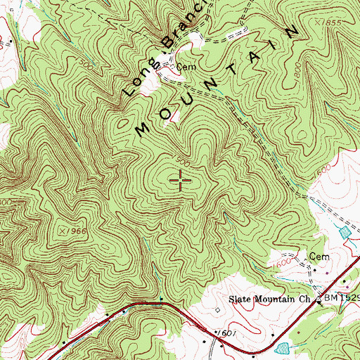 Topographic Map of Slate Mountain, NC