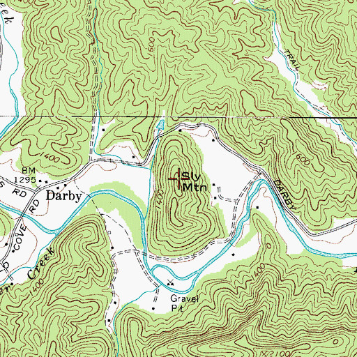 Topographic Map of Sly Mountain, NC