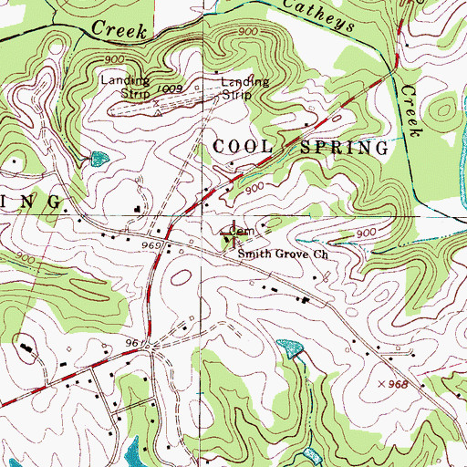 Topographic Map of Smith Grove Church, NC